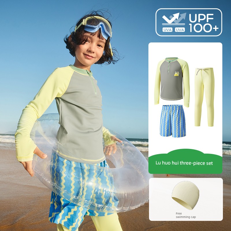 Kk Tree Children's Swimwear Boys' Long-Sleeve Long-Pants Baby Two-Piece Swimsuit Girls' Swimwear Beach Sun Protection Summer — 8