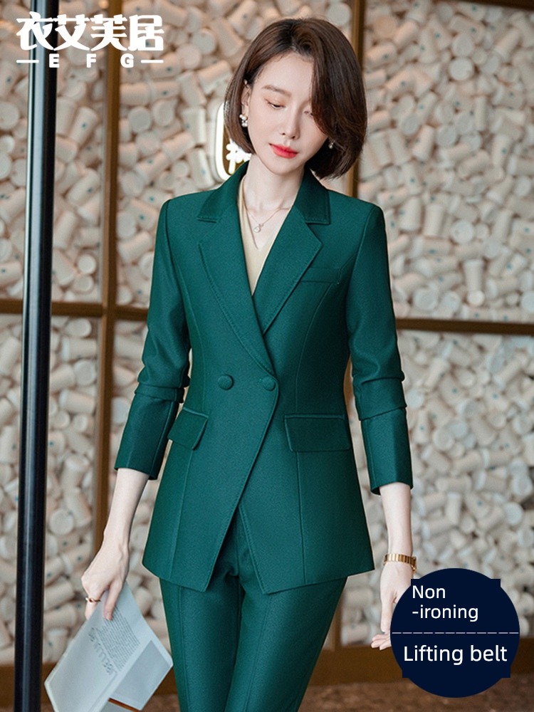 loose coat female Autumn and winter interview temperament suit loose coat