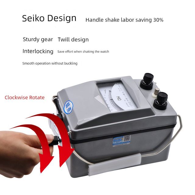 Xiangruide Meohmmeter 500V-1000V Insulation Resistance Tester ZC25b ZC-7 Electrical Shaking Meter Machinery