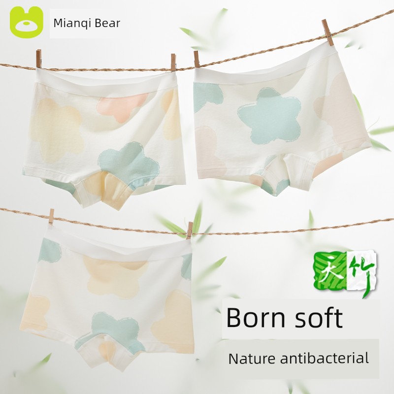 Children's Underwear Girl Class A Non-Hip Clip Children's Girl Bamboo Cotton Briefs Baby Girl Children Triangle Shorts — 5