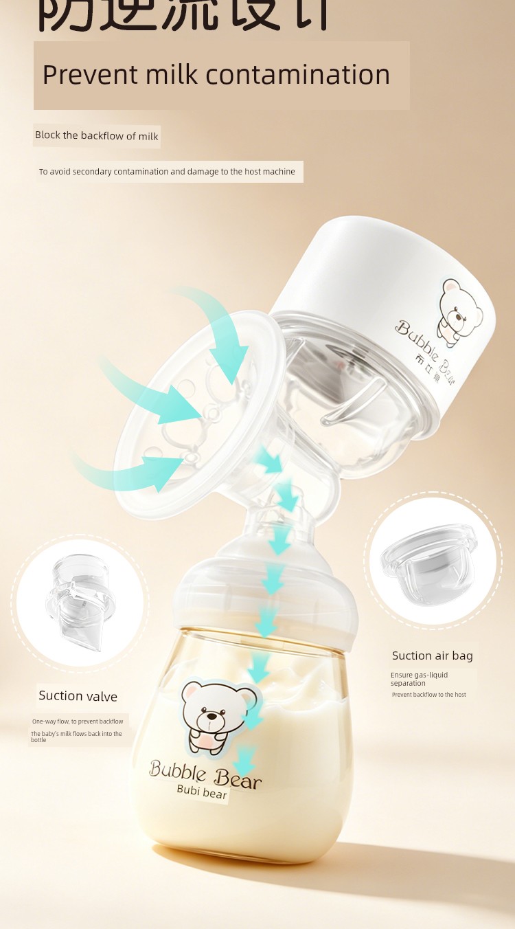 [Same Style with TikTok] Cloth Bichon Electric Breast Pump Breast Milk Smart Massage Portable Integrated Mute Milking — 14