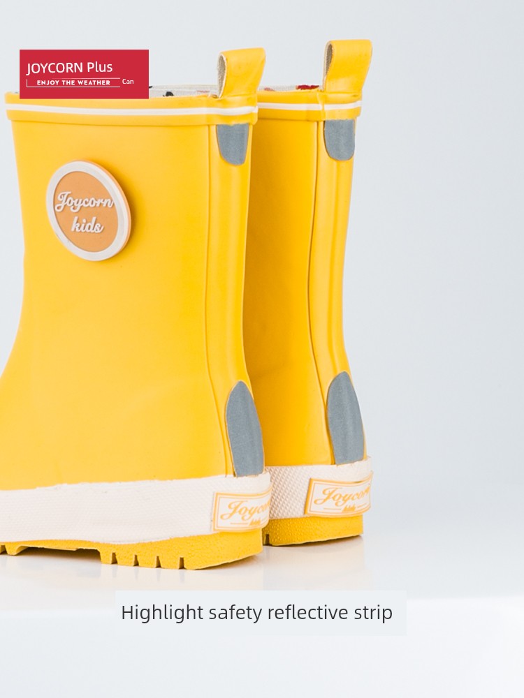 Joycorn plus Rain Boots Baby Rain Boots Waterproof Boys' and Girls' Rubber Shoes Children's Non-Slip Water Shoes Outdoor — 4