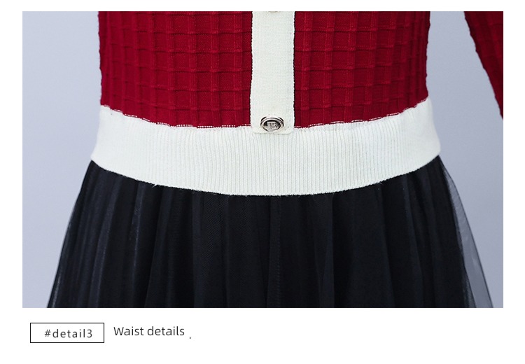 Little fragrance ma'am Autumn and winter Show thin sweater Fake two