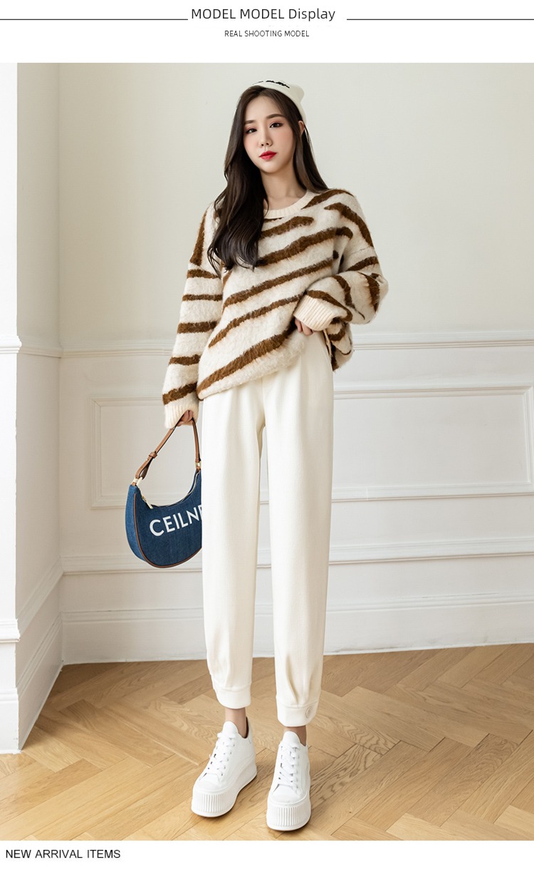 corduroy 2022 paragraph female Autumn and winter chenille  Leggings