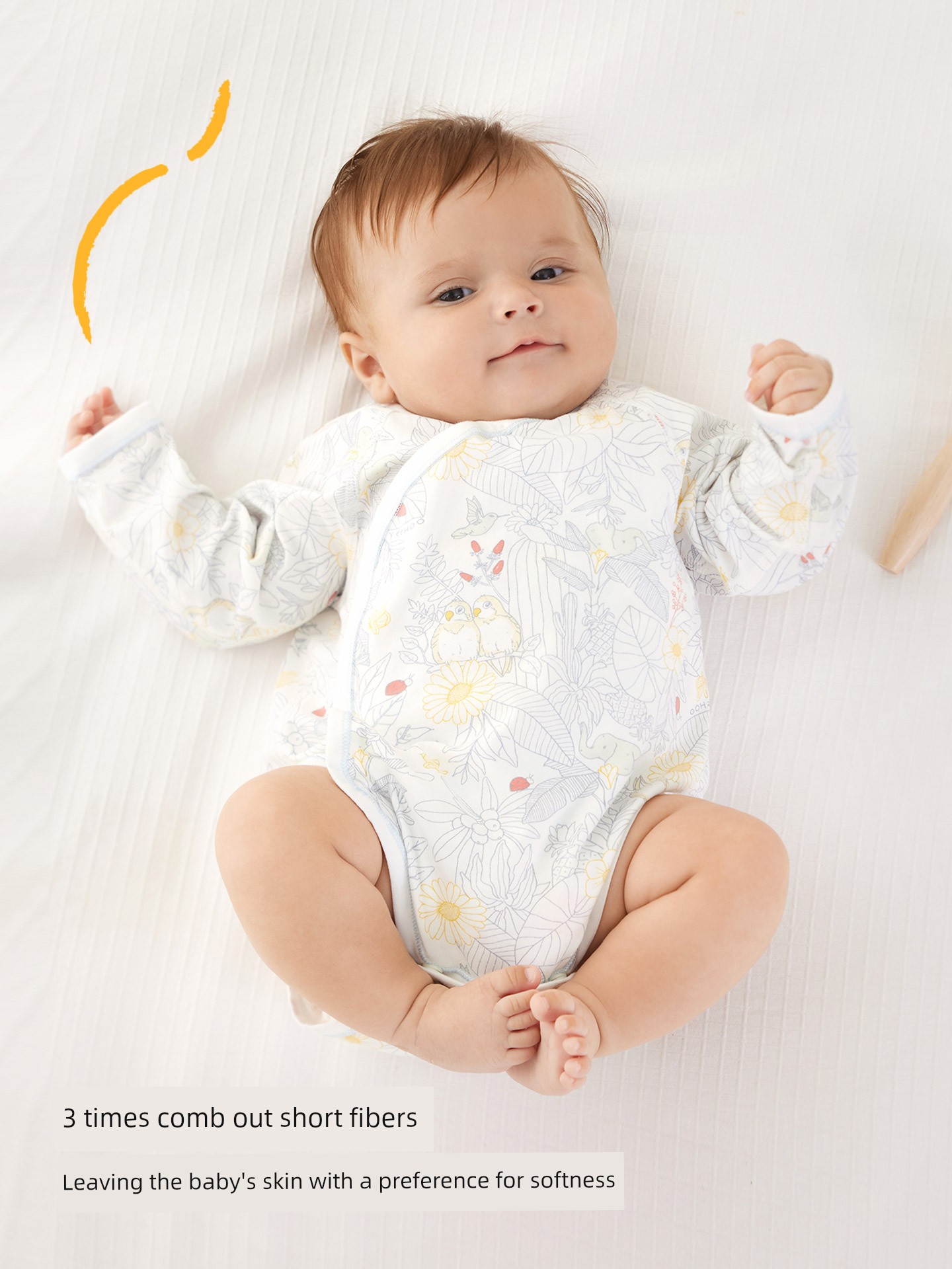 YEEHOO Infant Newborn Spring and Autumn Pure Cotton Jumpsuit — 2