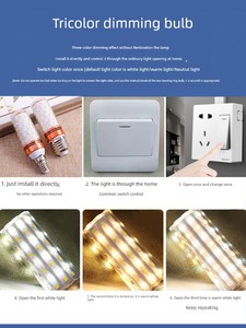 LED Bulb E27e14 Screw Corn Lamp For Home Warm White Light Bedroom Eye Protection Energy-Saving Lamp Super Bright Variabl