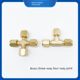 Brass tee connector 1/8-inch 3mm copper tube sleeve connector Replaces Agilent chromatographic connector