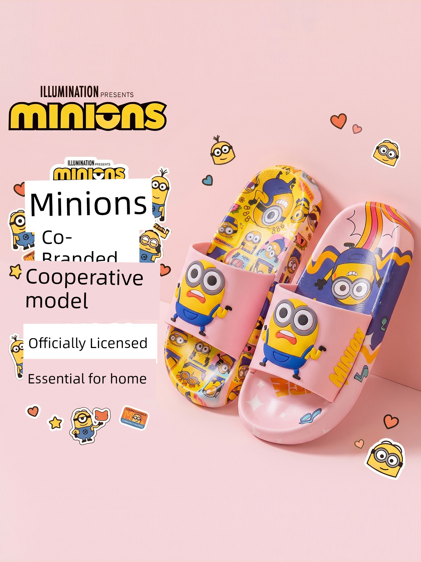 Minions Children's Slippers Indoor Summer Cartoon Home Non-Slip 2026 New Model Parent-Child Boys Girls Sandals — 3