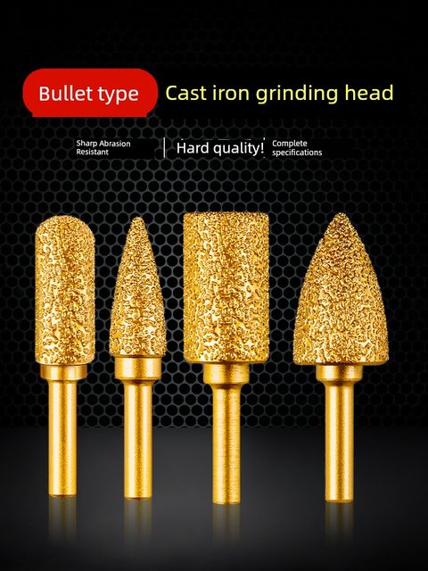 Alloy grinding cast iron diamond grinding head brazing hand drill grinding head stone grinding rod metal burr grinding head