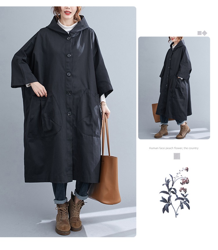 Autumn and winter easy leisure time temperament Over the knee have more cash than can be accounted for Windbreaker