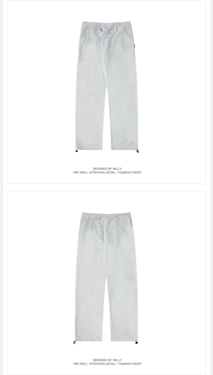 grey Broad leg Basketball Versatile easy motion trousers