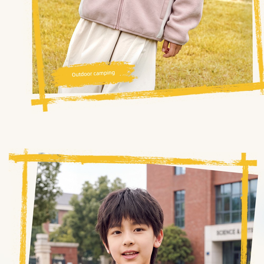 Anta Kidsren's Jacket Boys' Polar Fleece Baby Jacket 2026 Autum New Warm Anti-Static Hooded Top — 23