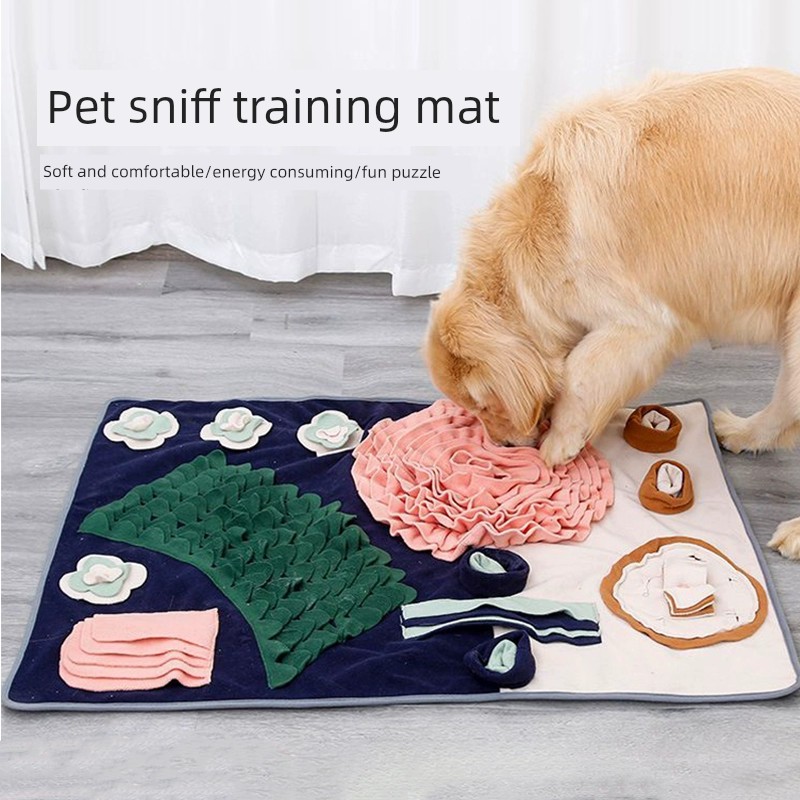 貓狗聞嗅墊寵嗅訓練地毯 貓咪嗅覺訓練毯 解壓慢食益智玩具毯