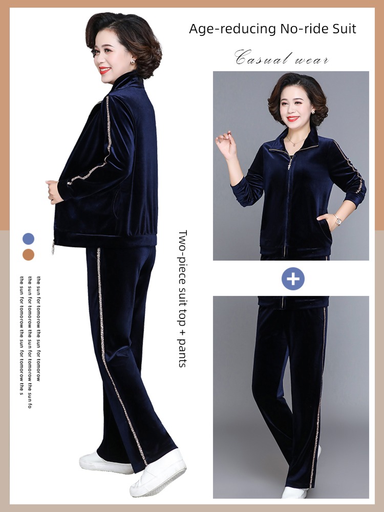 Autumn clothes leisure time Athletic Wear Big size Velvet loose coat