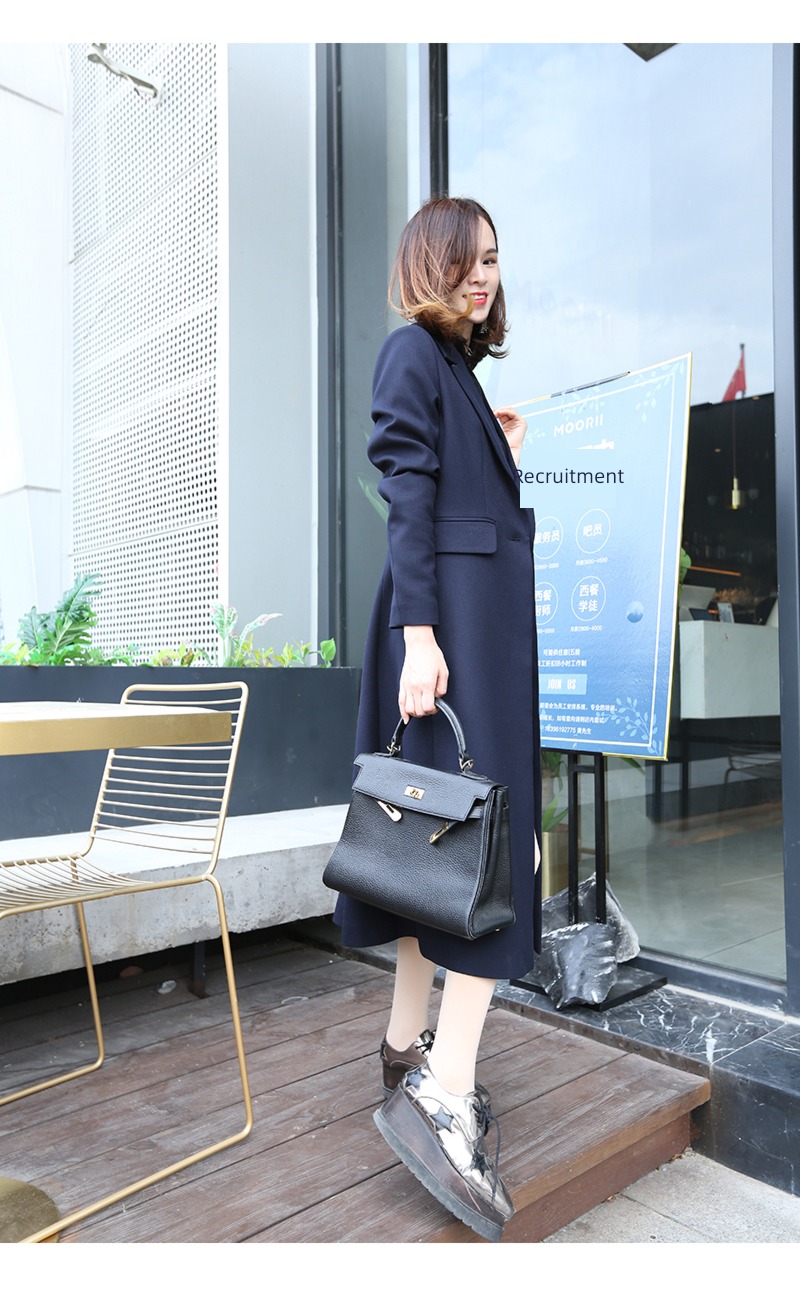 Windbreaker Medium and long term loose coat spring and autumn Self-cultivation Close your waist man 's suit