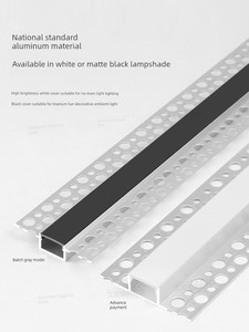 Led Linear Light Ceiling Linear Light Strip Embedded Aluminum Alloy Profile Slot Double Eyelid Pre-Embedded Linear Light