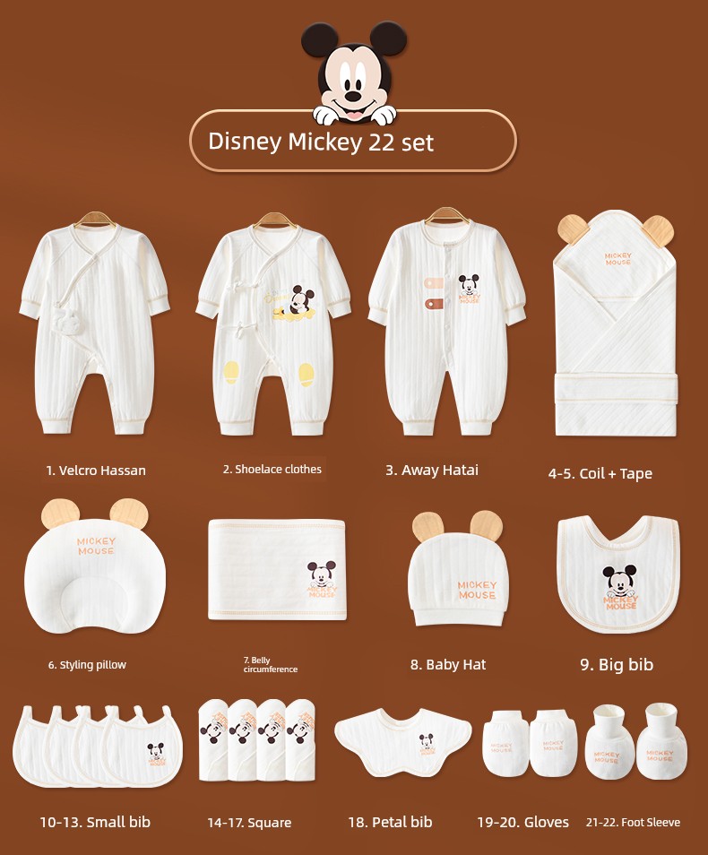 Disney Baby Clothes Gift Box, Newborn Baby Gift, High-End Practical Gift Set for Meeting the Baby — 19