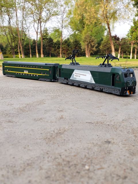 1/87 Harmony Electric Power Train Simulation Passenger Train Alloy Train Model Open Door Huili Boy Toy Car