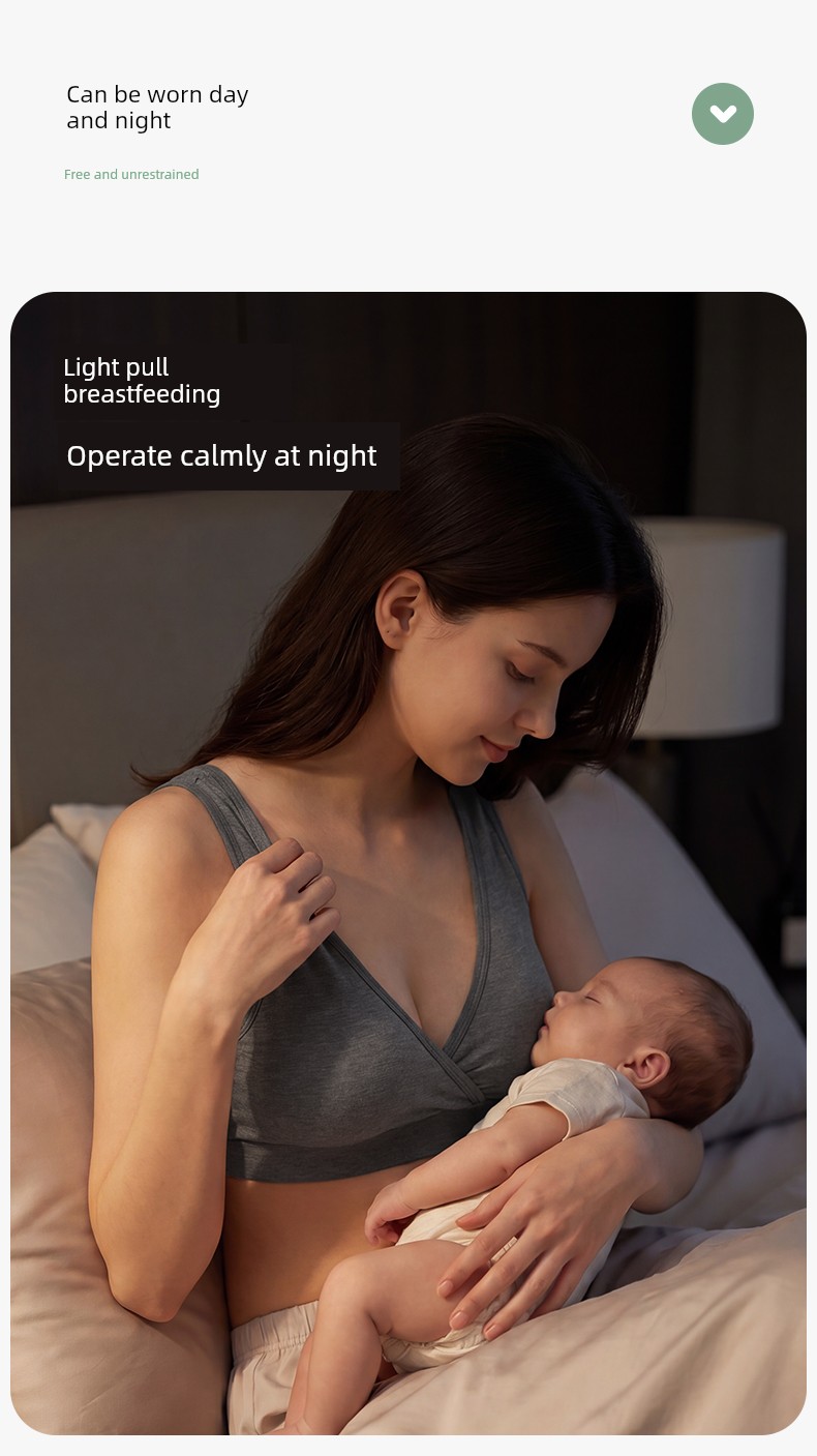 Koyobi Nursing Bra Bamboo Fiber Deep Sleep Postpartum Breastfeeding Special Ultra-Soft Maternity Nursing Bra — 10