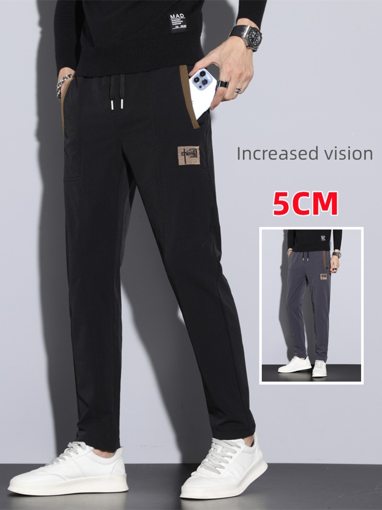 tide Autumn and winter Casual pants Plush thickening motion Embroidery