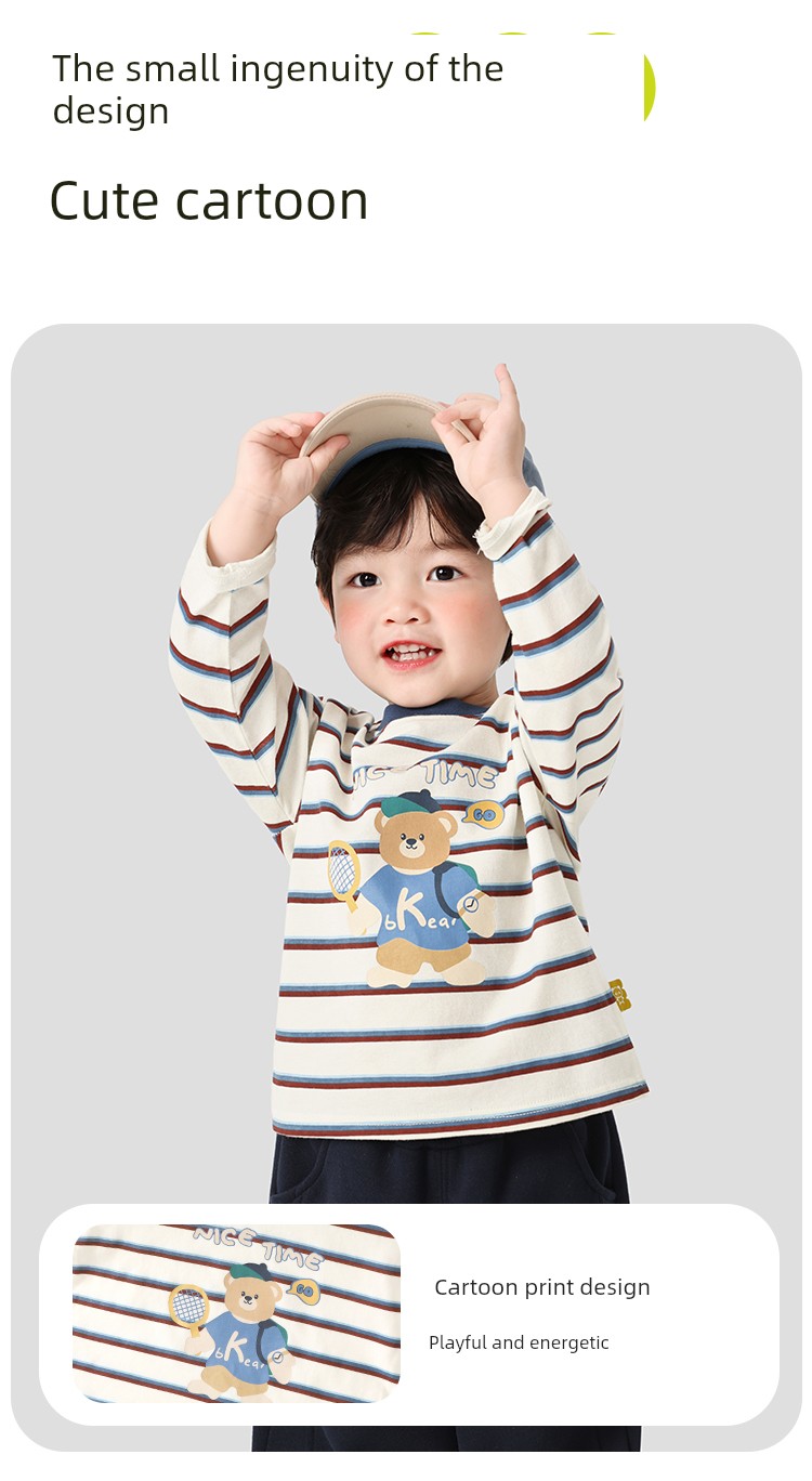 Kaka Panda Children's Long-Sleeve T-Shirt for Boys, Autumn Outfit, Baby Spring and Autumn Clothing, Girls' Top, Base Shirt, Children's Clothing — 7