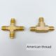 Brass tee connector 1/8-inch 3mm copper tube sleeve connector Replaces Agilent chromatographic connector