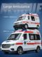 Extra large alloy ambulance toy car model boy extra large simulation child girl doctor play house