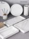 Marble aromatherapy tray ornaments Light luxury hotel bathroom toilet bowl countertop hand sanitizer tray set high-end sense