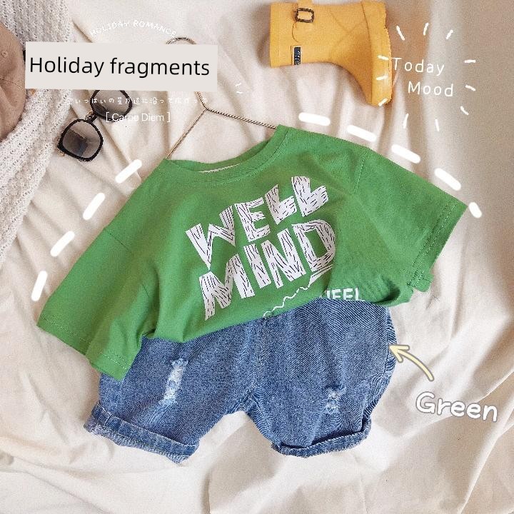 Boys' Short-Sleeved Pure Cotton T-Shirt, Kidsren's Summer Bottoming Shirt, Baby Girl's Half-Sleeved Top, Versatile and Simple, 2026 New Style — 5