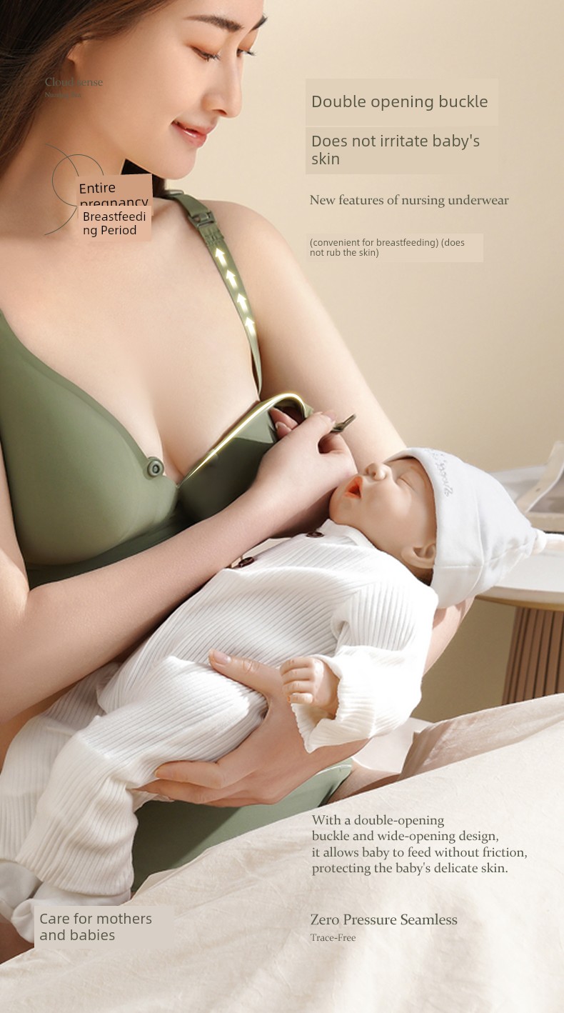 Wu Yuan Nursing Bra Anti-SAG Push up Postpartum Summer Thin Nursing Special Nursing Intimates Pregnant Women Big Chest Special — 10