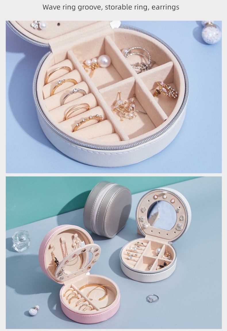 Portable Ear Studs Earrings the republic of korea Ins wind Jewelry box