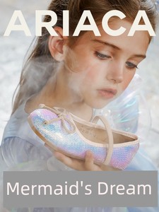 ARIACA小女孩软底儿童闪亮公主鞋
