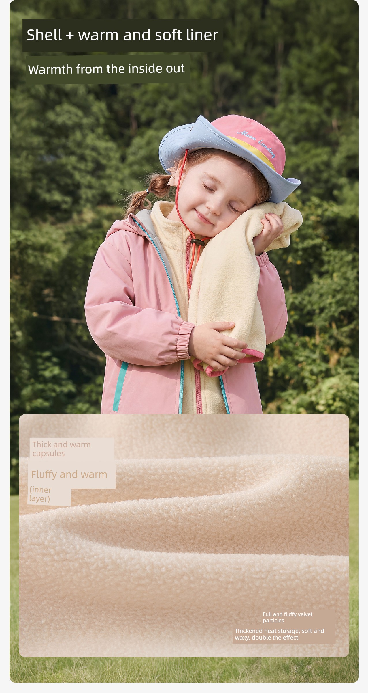 [All Girls' Wardrobes Live Broadcast Room] Jellybaby Kidsren's Soft Shell Jacket Girls' Three-In-One Jacket — 8
