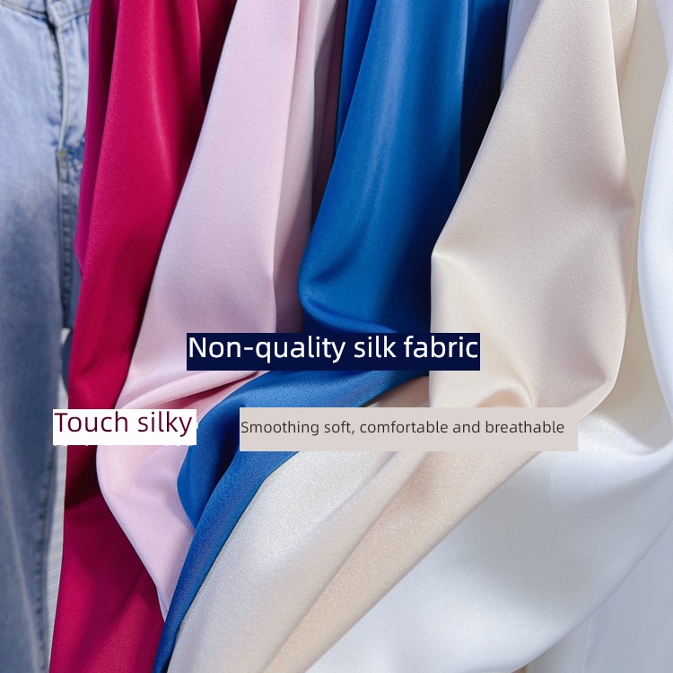 Pearl stand collar Satin easy shirt jacket silk