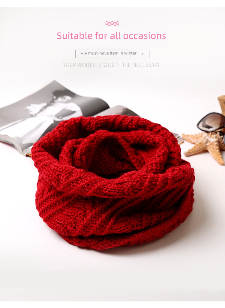 winter Condom female Versatile thickening black Knitting wool