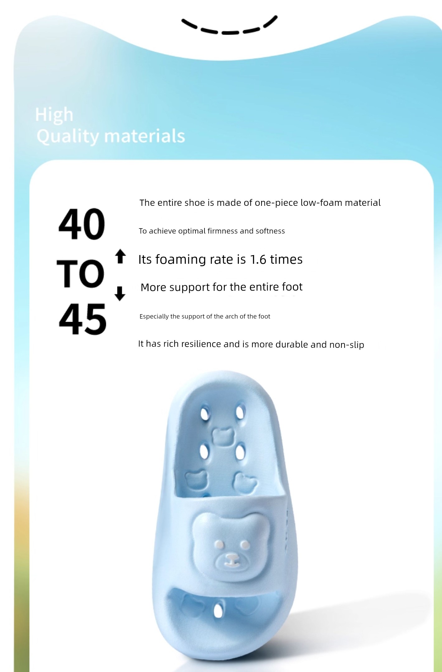 Children's Hollow-Out Water-Draining Slippers, Kids' All-Season Indoor Bathroom Non-Slip Eva Sandals for Boys and Girls — 4