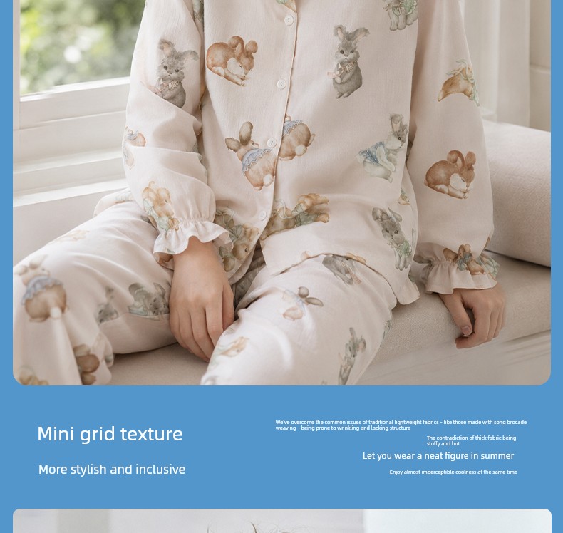Tugtug Cotton Gauze Maternity Pajamas Autumn Thin Nursing Sleepwear Gauze Maternity Sleepwear Bamboo Cotton Sweat-Absorbent Home Wear Set — 12