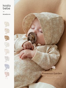 Koala Nose [Provence French Sweet Floral] Baby Girl Pure Cotton Hat for Newborns, Headwrap Cap