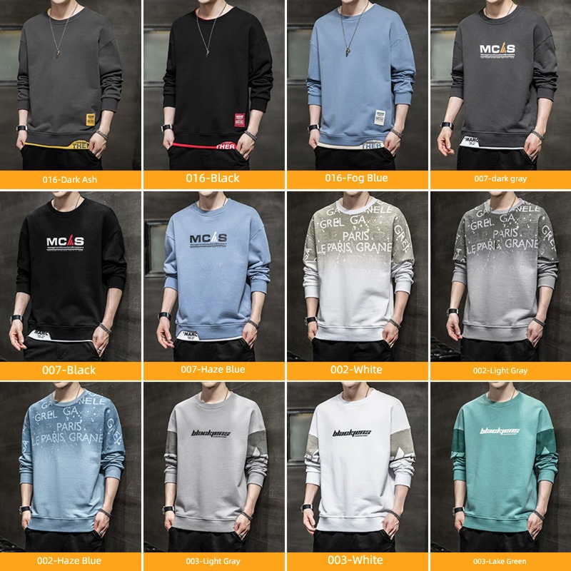 NGGGN man Plush Sweater Autumn clothes Long sleeve T-shirt