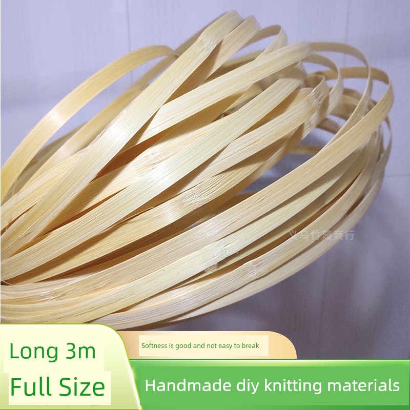 Handmade Bamboo Silk Bamboo Strip Thin Bamboo Piece DIY Bamboo Weaving Craft Wedding Celebration Decoration Material Student Bamboo Weaving Homework Bamboo Strip