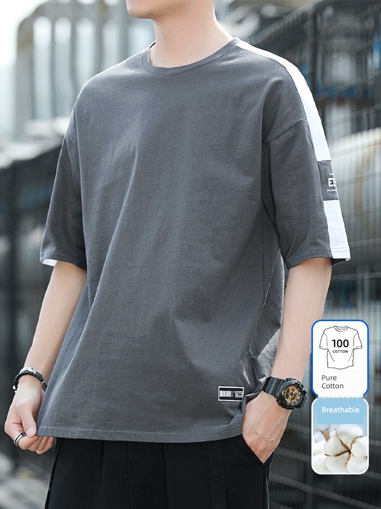 Thin money youth student trend clothes Short sleeve T-shirt