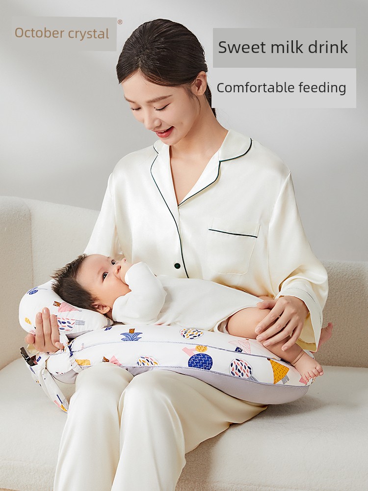 October Crystalline Nursing Pillow Waist Support Lying Feeding Side Nursing Pillow Handy Gadget Newborn Confinement Cushion Slope Pillow