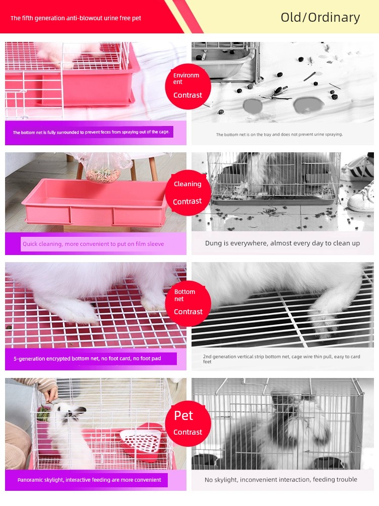 兔籠防噴尿養小兔子籠荷蘭豬豚鼠專用自動清糞特大號室內家用籠子