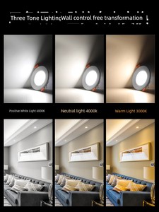 2026 New Model Recessed Led Downlight for Home Living Room Ceiling, Anti-Glare Copper Lamp, Simple Recessed Spotlight