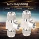 304 stainless steel clamp sleeve inner wire tee internal thread high-pressure gas circuit instrument pipe connection dual clamp sleeve pressure gauge joint
