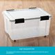 Kangyi medium sorting box transparent seal storage box plastic moisture-proof storage box book and clothing storage box starts school