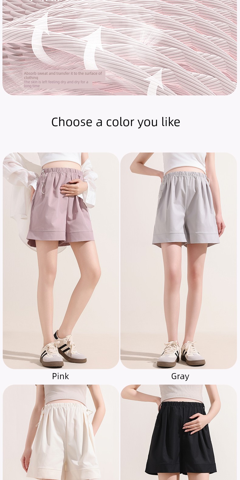 Maternity Leggings for Summer, Casual Yamamoto-Style Pants, Summer Style Without Belly Support, Five-Point Wide-Leg Pants, Maternity Summer Shorts — 9