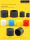 Round tube sleeve flat head soft silicone protective sleeve rubber anti-collision cap plastic round tube cover universal rubber sleeve steel tube sleeve