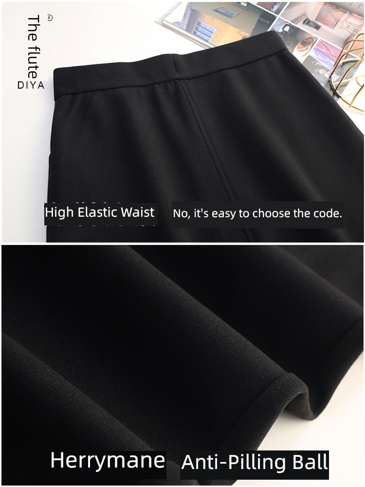 Wool Straight cylinder winter Big size Medium and long term skirt