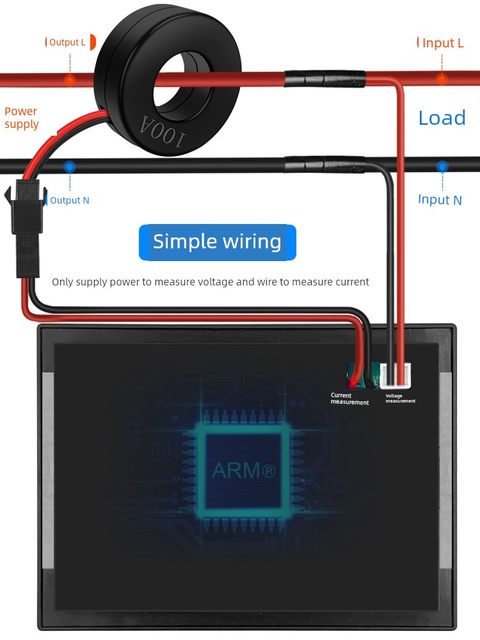 AC digital display voltage meter household appliances, ammeter power meter socket power monitor electrical meter